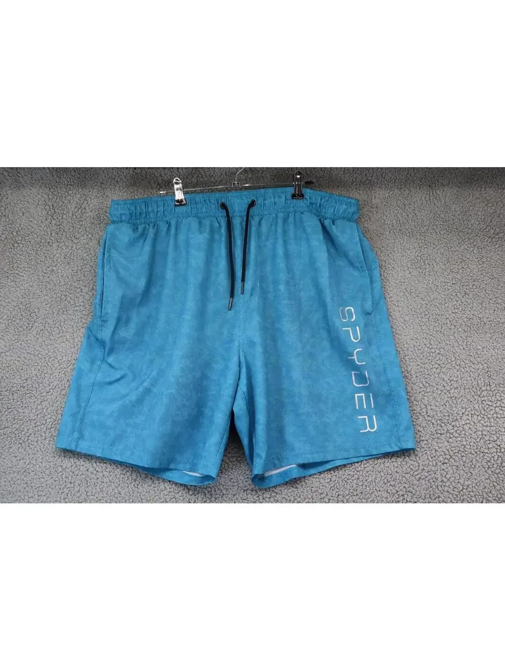 Spyder Swim Trunks Men 2XL XXL Blue Drawstring Swimsuit